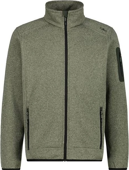 CMP Melange Knit Tech Heavy Fleece Jacke kaki/oil green (Herren)