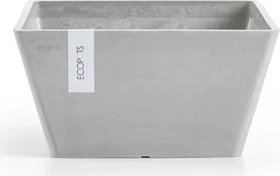 Ecopots Kunststoff-Topf Berlin 25x25cm white grey