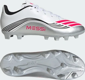 adidas F50 Messi Club FG/MG cloud white/lucid red/silver metallic (Junior)