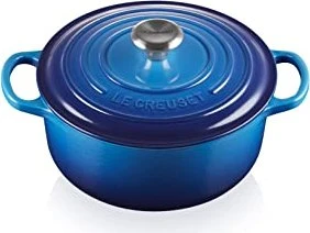 Le Creuset Signature Gusseisen Bräter rund 22cm 3.3l azure