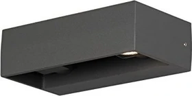 Konstsmide Monza 21cm Wandleuchte 2-flammig anthrazit