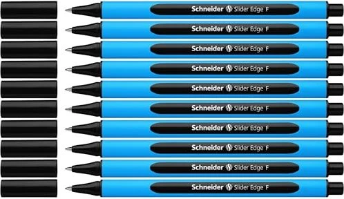 Schneider Slider Edge F Kugelschreiber schwarz/blau, 10er-Pack