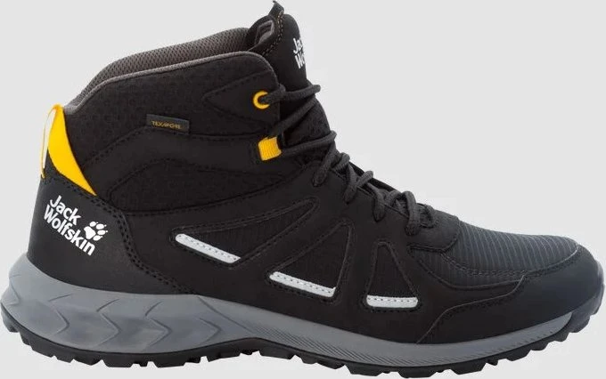 Jack Wolfskin Woodland 2 Texapore Mid black/burly yellow xt (Herren)