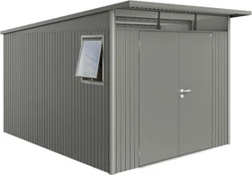 Biohort AvantGarde A8 Window Edition Gerätehaus mit Doppeltür quarzgrau-metallic