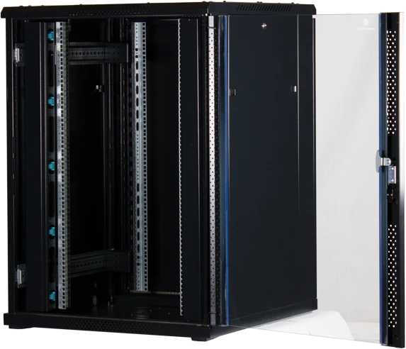 Rockstable 19" Serverschrank 22HE, Sicherheitsglastür, IP2X, schwarz, 800mm tief