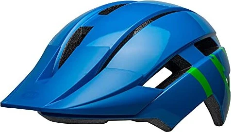 Bell Sidetrack II MIPS Kinderhelm strike gloss blue/green
