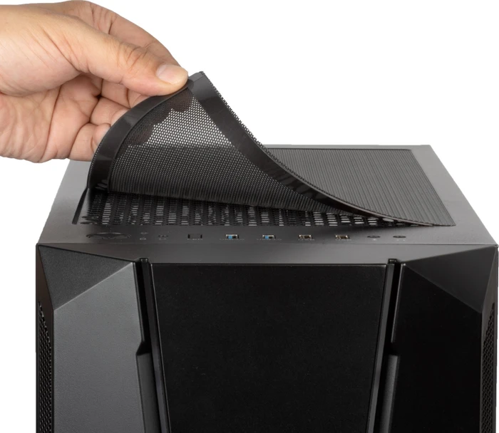SilverStone Fara V1M Pro, schwarz, Glasfenster