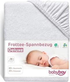 Babybay Frottee-Spannbezug Spannleintuch Original mit Membran weiß