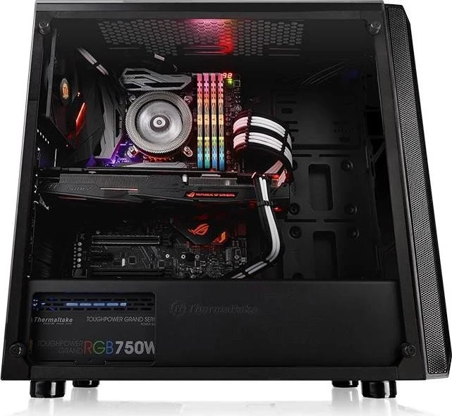 Thermaltake Versa J25 TG, schwarz, Glasfenster