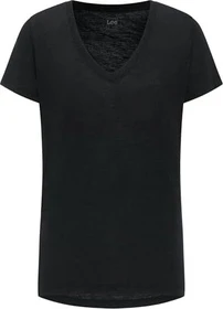 Lee V-Neck Funktionsshirt kurzarm schwarz (Damen)