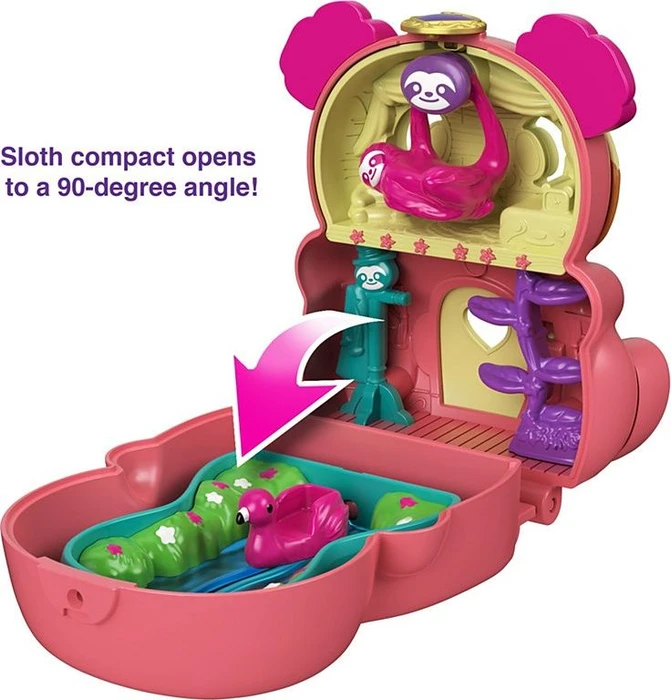 Mattel Polly Pocket - Drehspaß-Schatulle Faultier