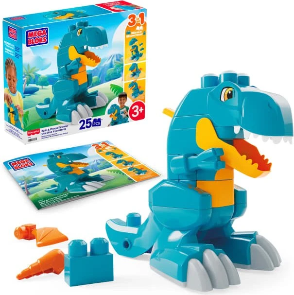 Mattel Mega Bloks Fisher-Price Build & Chomp Dinosaur T-Rex
