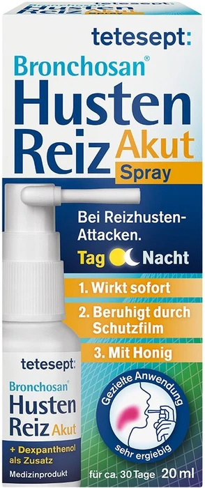 Tetesept Bronchosan Husten Reiz Akut Spray, 20ml