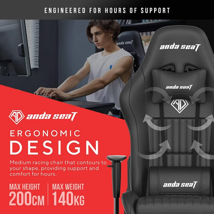 Anda Seat Jungle Premium Gamingstuhl, schwarz