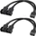 Cable Matters 4-Pin auf 2x 4-Pin Verteiler, sleeved, 10cm, schwarz, 2er-Pack (104040x2)