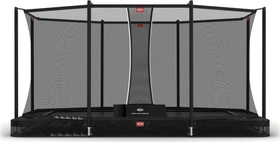 Berg Ultim Favorit InGround mit Sicherheitsnetz 410x250cm Bodentrampolin schwarz
