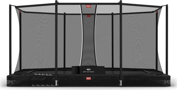 Berg Ultim Favorit InGround mit Sicherheitsnetz 410x250cm Bodentrampolin schwarz