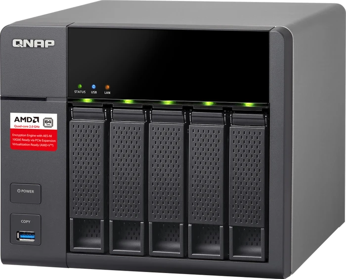 QNAP Turbo Station TS-563-2G, 2GB RAM, 2x RJ-45 1000Base-T, 5x USB-A 3.0