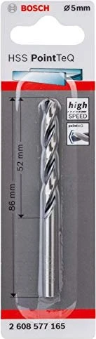 Bosch Professional HSS PointTeQ Spiralbohrer, 5x52x86mm, 1 Stück