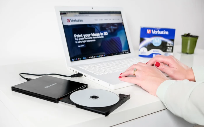 Verbatim Externer CD/DVD-Brenner, SlimLine, USB-C 3.0