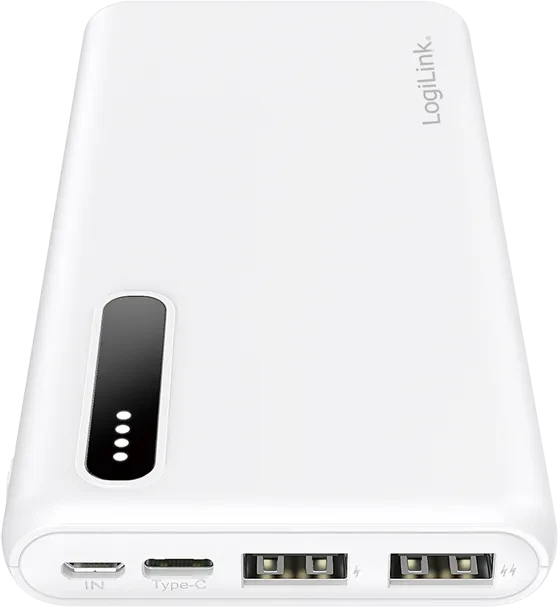 LogiLink Powerbank 8000mAh 2x USB-A weiß