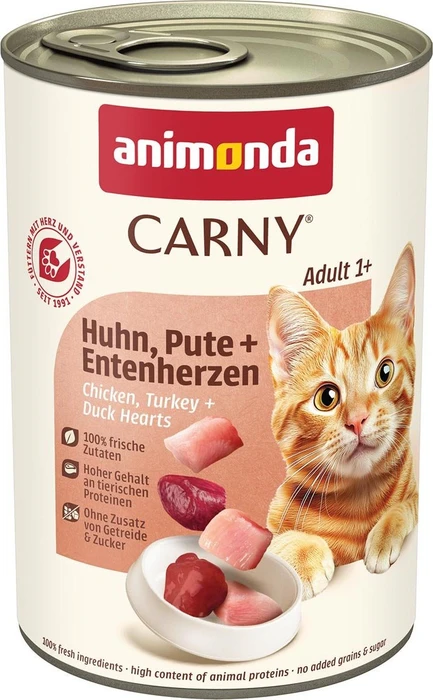 animonda Carny Huhn, Pute und Entenherzen 400g
