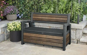 Keter Hudson Gartenbank/Gartenbox braun