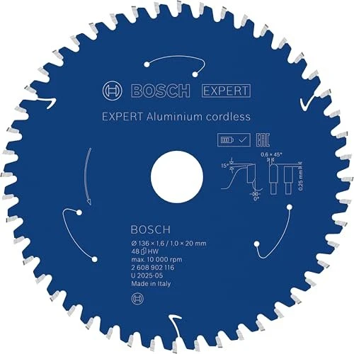 Bosch Professional Expert Cordless Kreissägeblatt 48Z, 136x1x20mm, 1 Stück