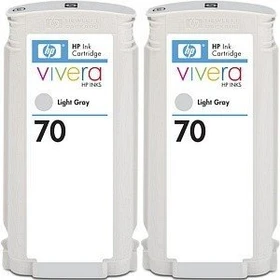 HP Tinte 70 grau hell, 2er-Pack