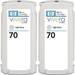 HP Tinte 70 grau hell, 2er-Pack