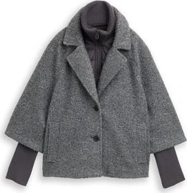 Tom Tailor Boucle Cape Jacke dark anthra melange (Damen)