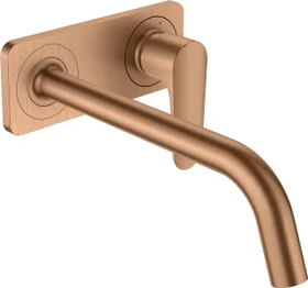 Hansgrohe Axor Citterio M Waschbeckenarmatur mit Platte 227mm brushed bronze