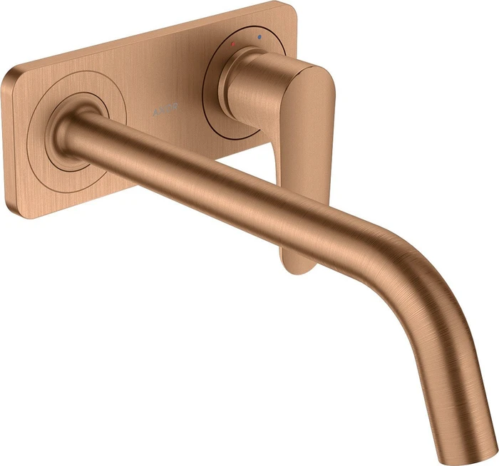 Hansgrohe Axor Citterio M Waschbeckenarmatur mit Platte 227mm brushed bronze