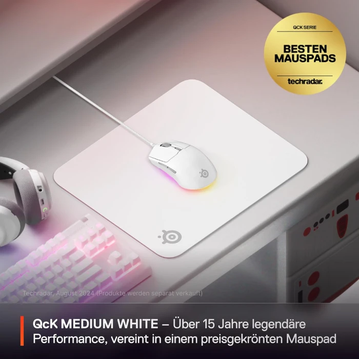 SteelSeries QcK Medium White, 320x270mm, weiß