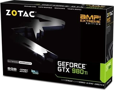 Zotac GeForce GTX 980 Ti AMP! Extreme, 6GB GDDR5, DVI, HDMI, 3x DP