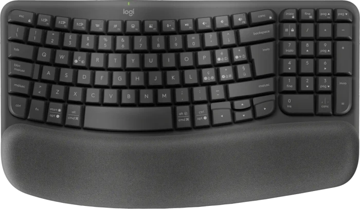 Logitech Wave Keys for Business, Grafit, Logi Bolt, USB/Bluetooth, IT