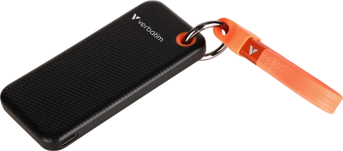 Verbatim Pocket SSD, schwarz/orange, 256GB, USB-C 3.1