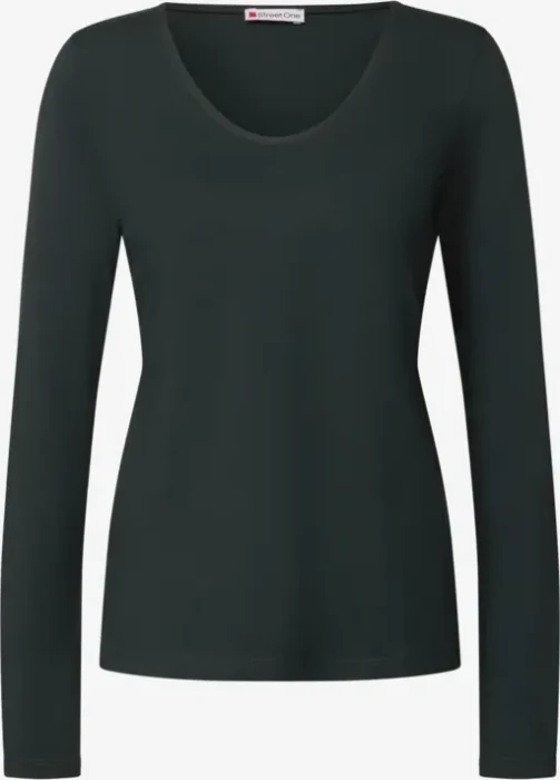 Street One Unifarbe Sweatshirt evernight green (Damen)