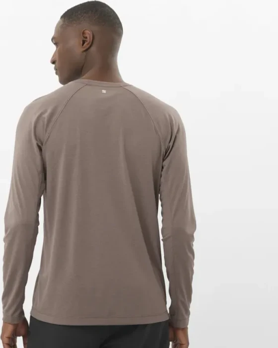 Salomon Shakeout Core Laufshirt langarm iron (Herren)