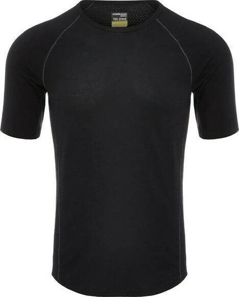 Icebreaker BodyfitZONE 150 Zone Crewe Funktionsshirt kurzarm schwarz (Herren)
