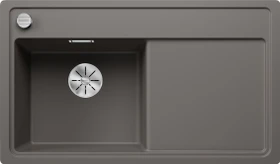 Blanco Zenar 45 S-F InFino Becken links mit Ablauffernbedienung vulkangrau