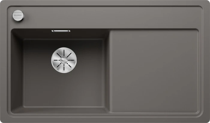 Blanco Zenar 45 S-F InFino Becken links mit Ablauffernbedienung vulkangrau