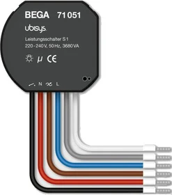 Bega Zigbee-Steuermodul mit Relaiskontakt 1-fach, 3600VA, Funk-Steuermodul (71051)
