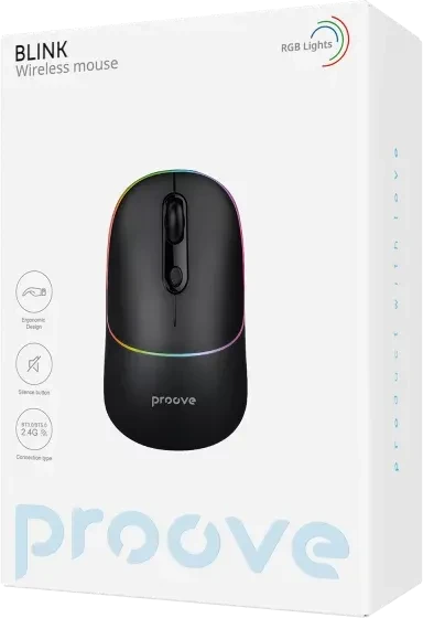 Proove Blink Wireless Office Mouse, schwarz, USB/Bluetooth