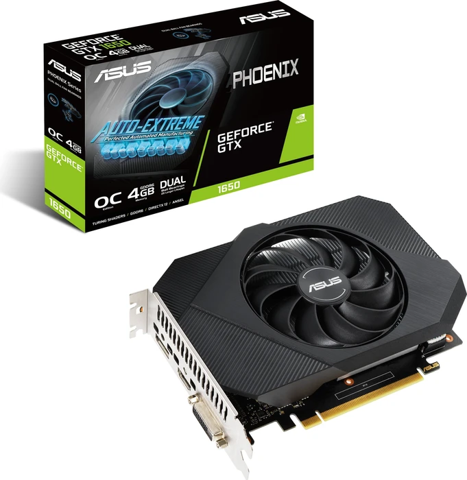 ASUS Phoenix GeForce GTX 1650 OC, PH-GTX1650-O4GD6, 4GB GDDR6, DVI, HDMI, DP