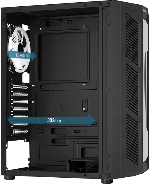 AeroCool Prime ARGB, Glasfenster