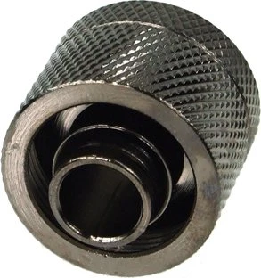 Aquatuning Schlauchanschluss, G1/4" auf 16/10mm, schwarz vernickelt