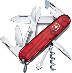 Victorinox Climber Taschenmesser rot transparent