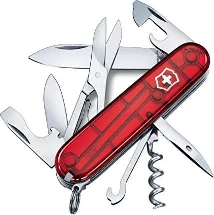 Victorinox Climber Taschenmesser rot transparent