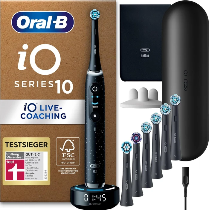 Oral-B iO Series 10 Plus Edition cosmic black mix + 7 Aufsteckbürsten
